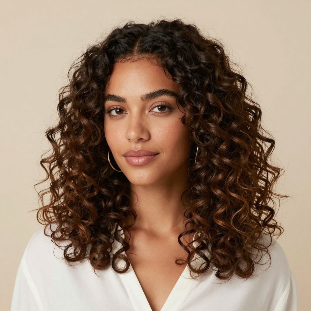 Medium Length Curls with Defined Ends and Volume