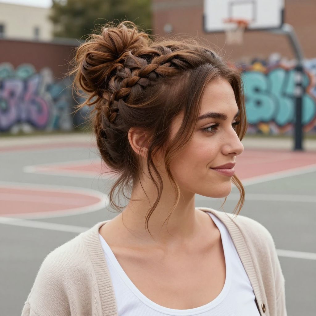 Messy Braided Bun