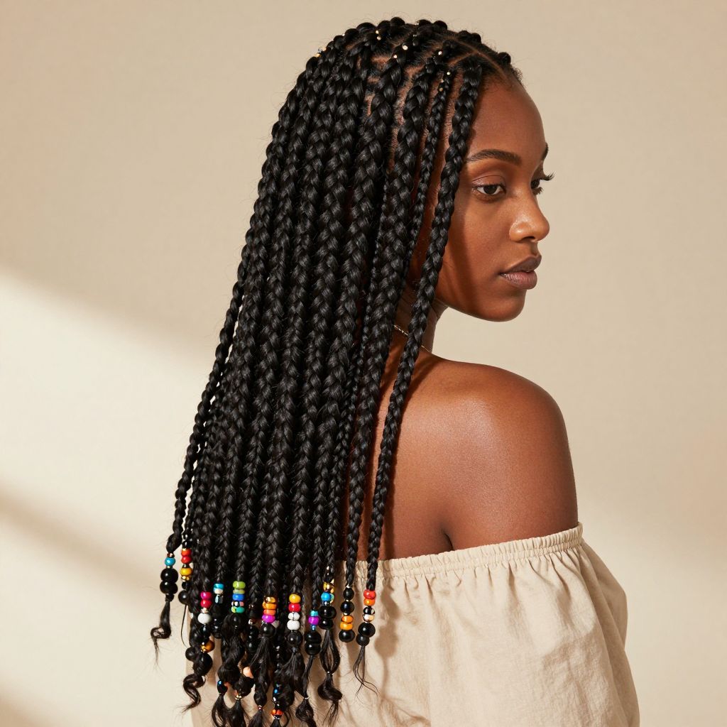 Waterfall Braids with Beads