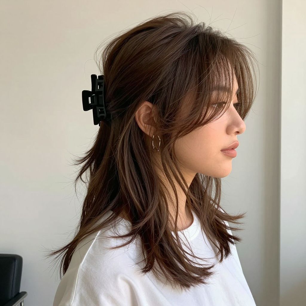 Layered Tousled Clip Up
