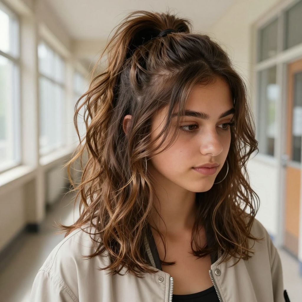 Messy High Ponytail