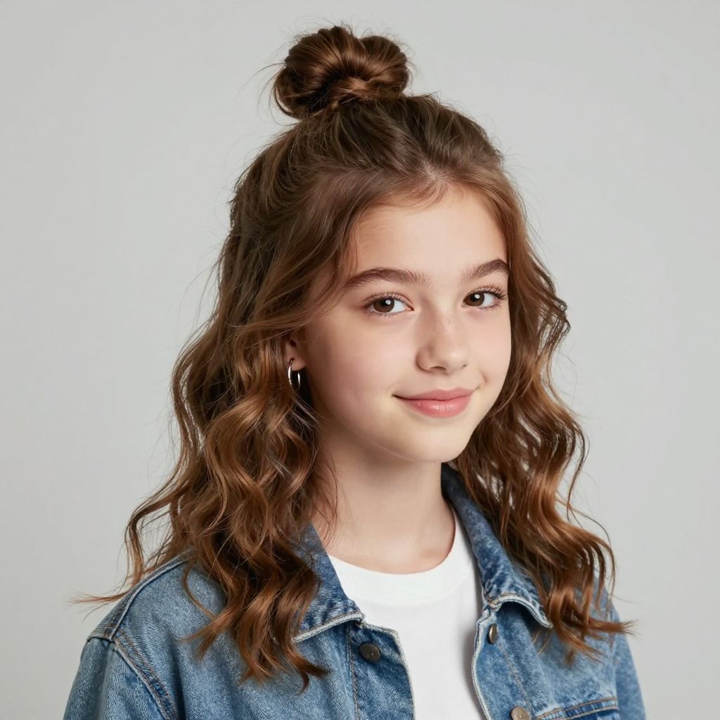 Top Knot with Face-Framing Strands