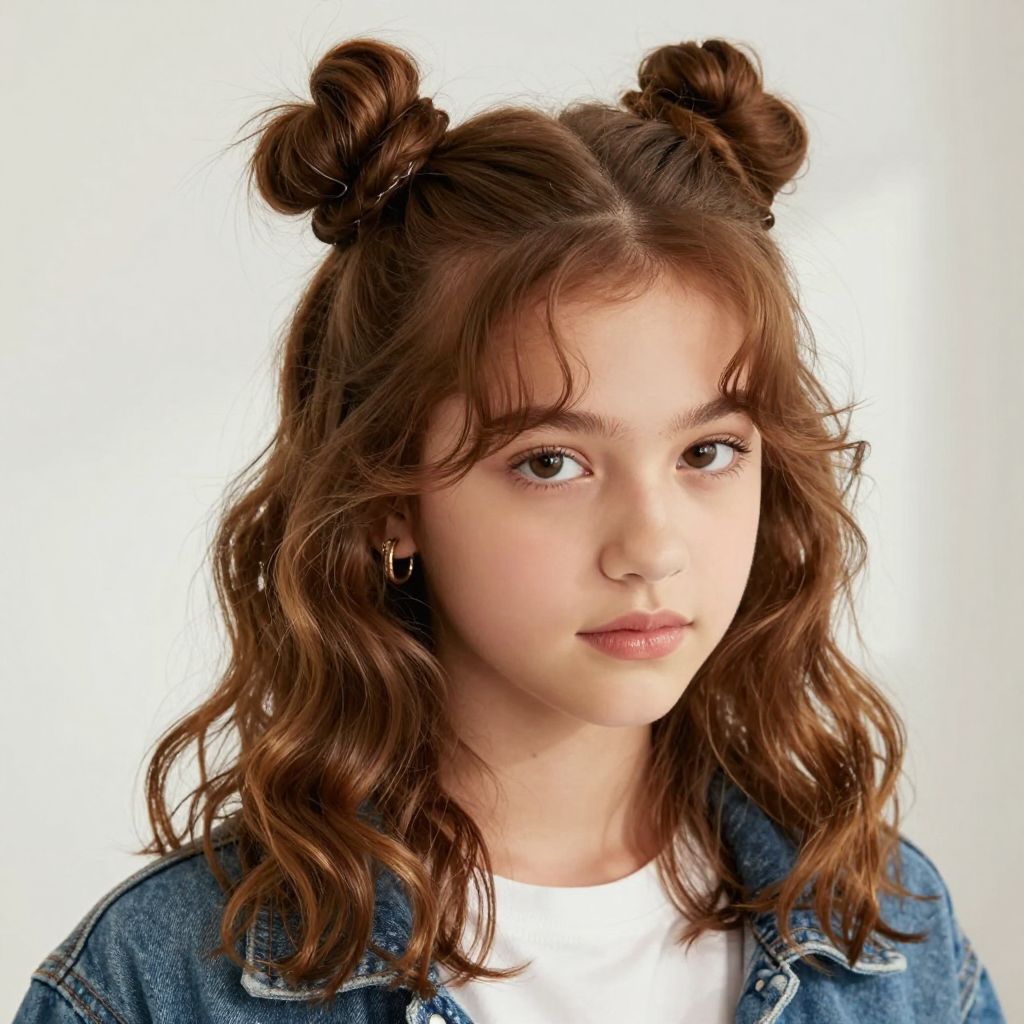 Half-Up Space Buns