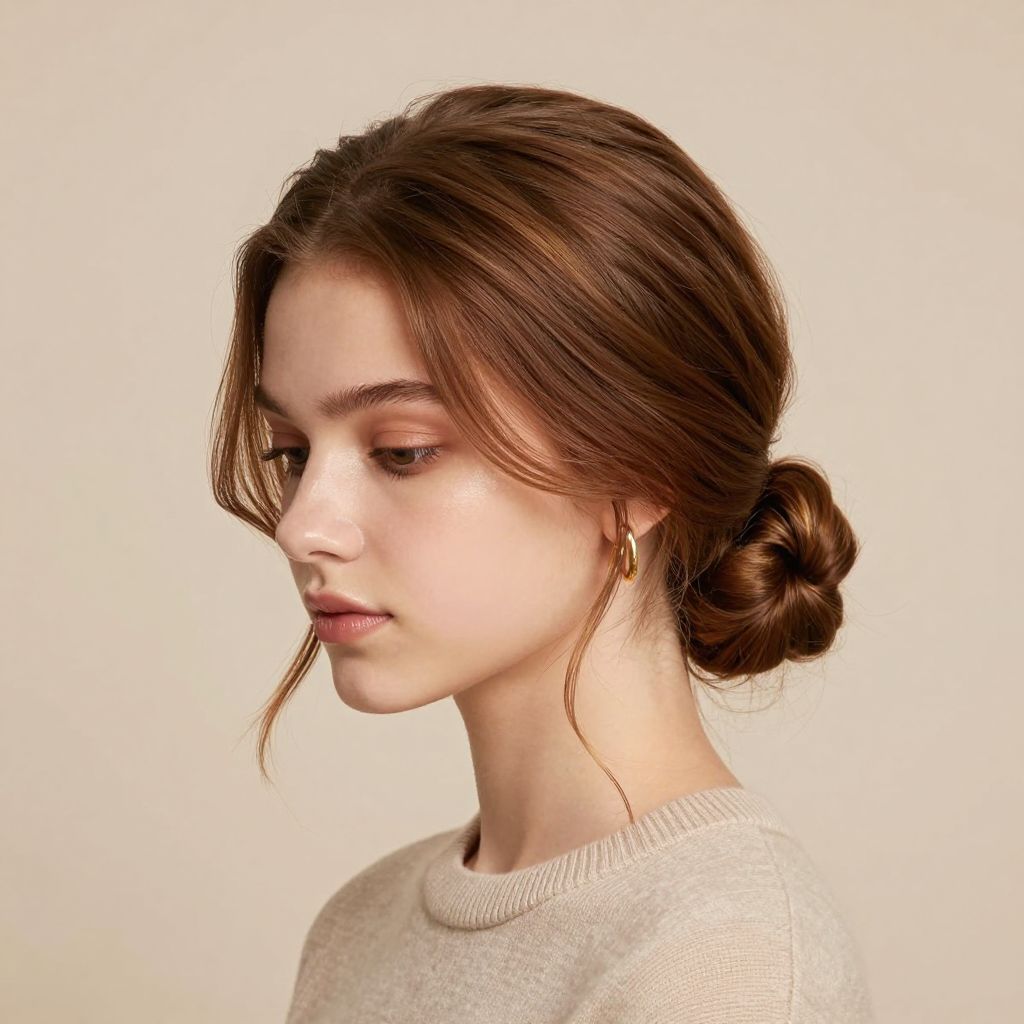 Side Swept Low Bun