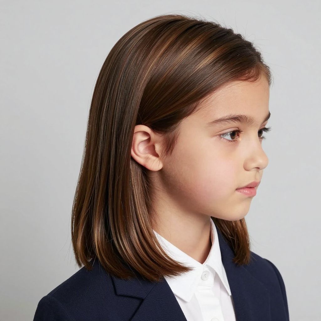 Slick Side Part with Natural Hair hairstyle