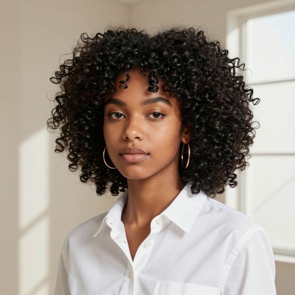 Soft Afro with Defined Shape