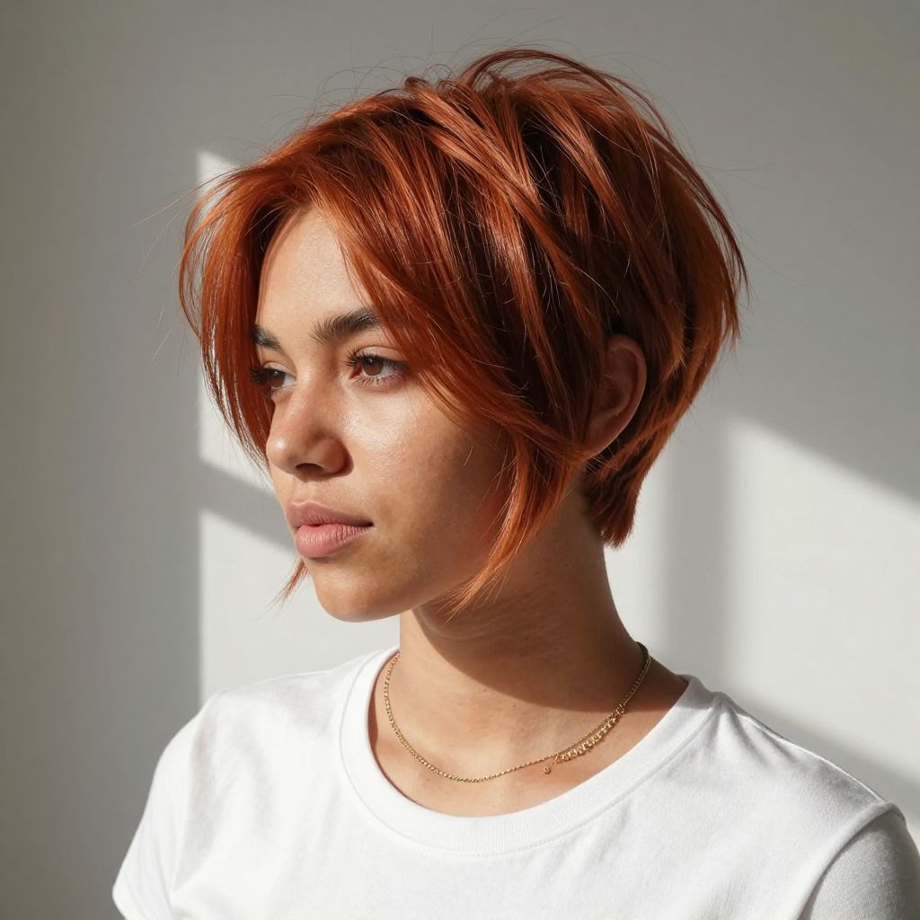 Textured Pixie With Side Part