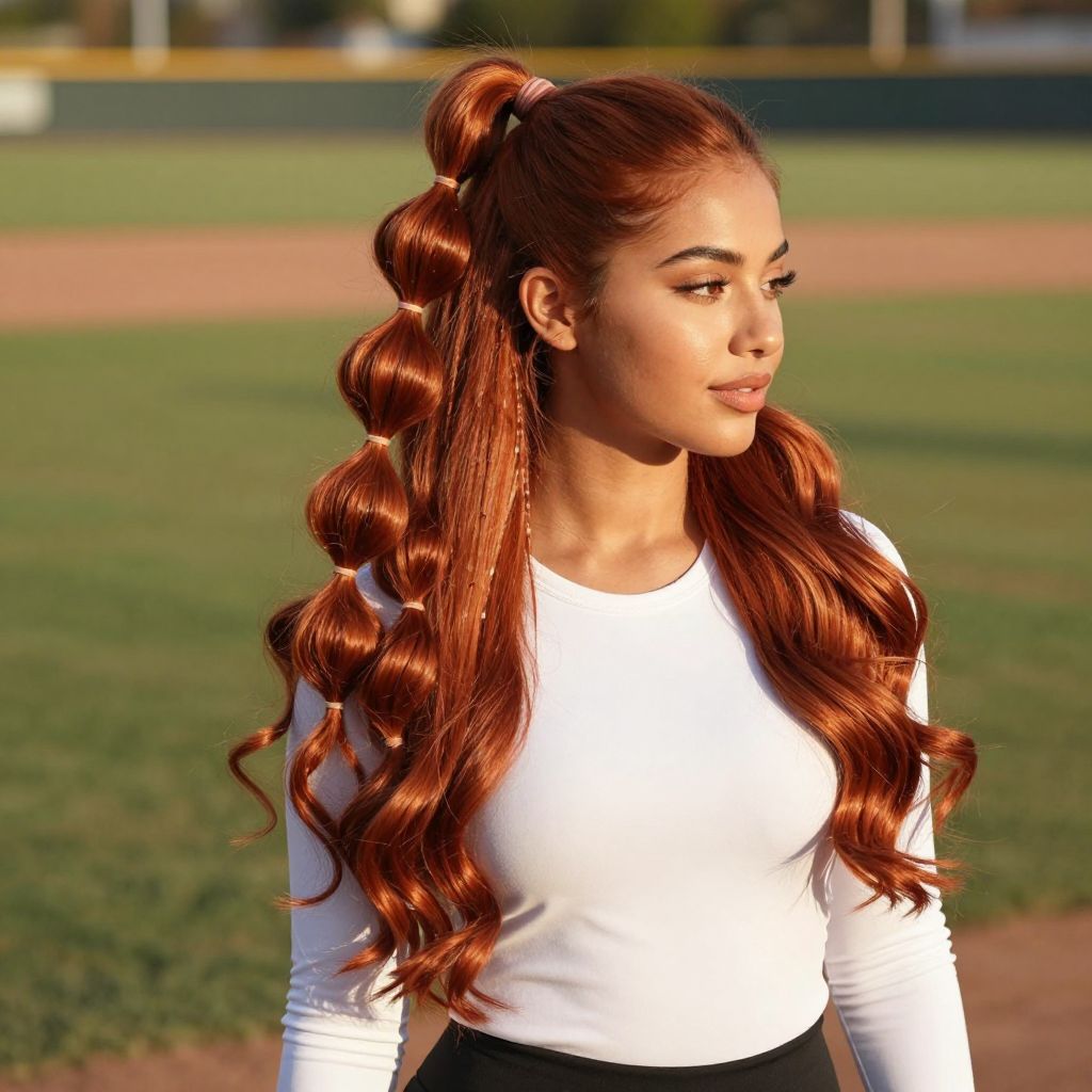 High Ponytail with Bubble Sections