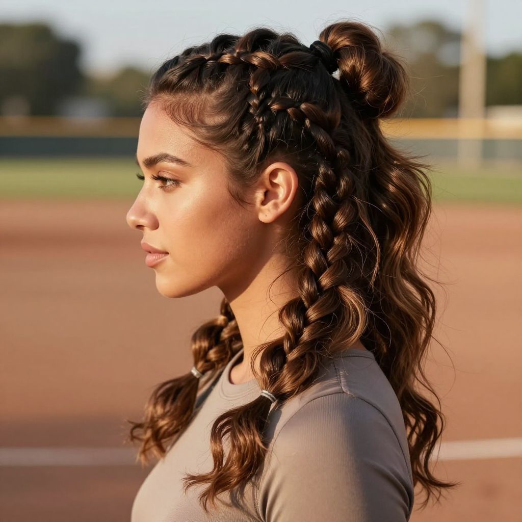 Double Dutch Braids Into a Bun