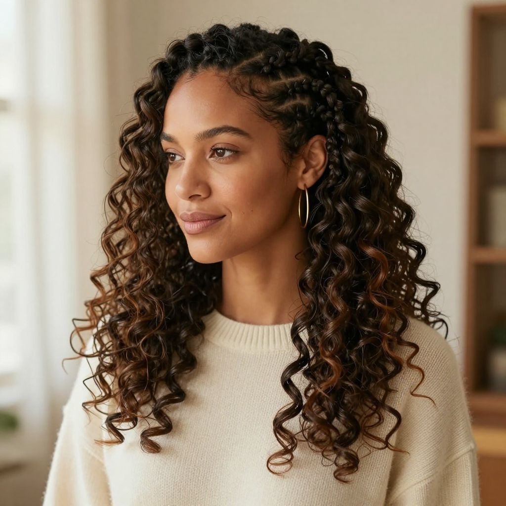 Curly Twists in Two Braids