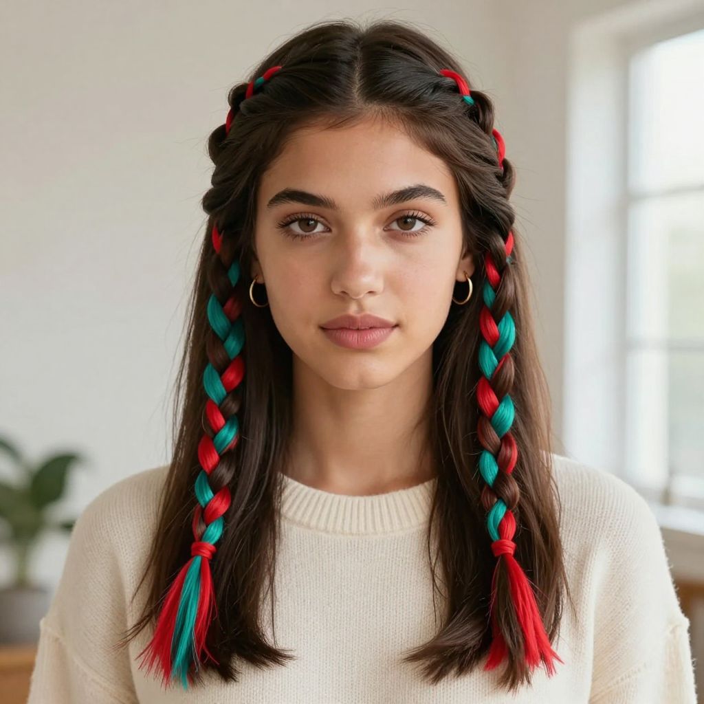 Two Braids with Ribbon Weave