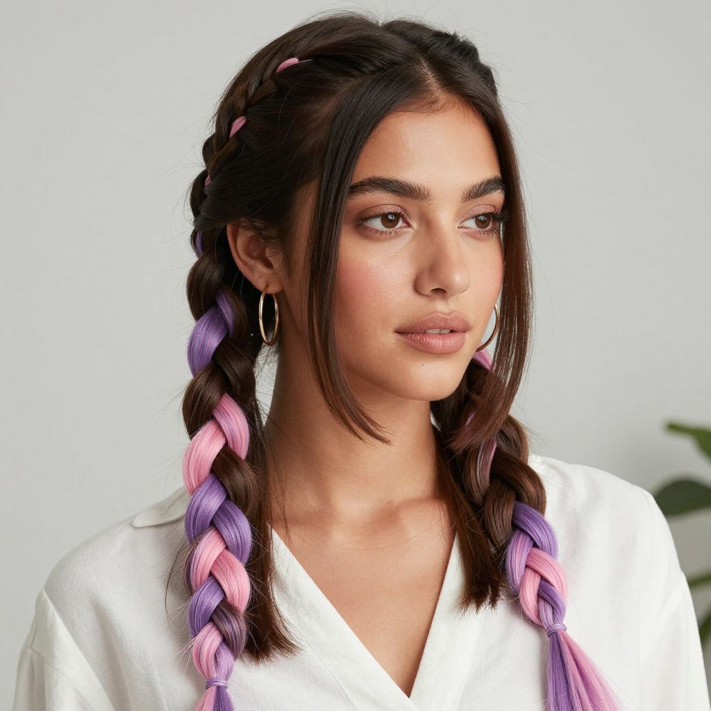 Peekaboo Color Two Braids