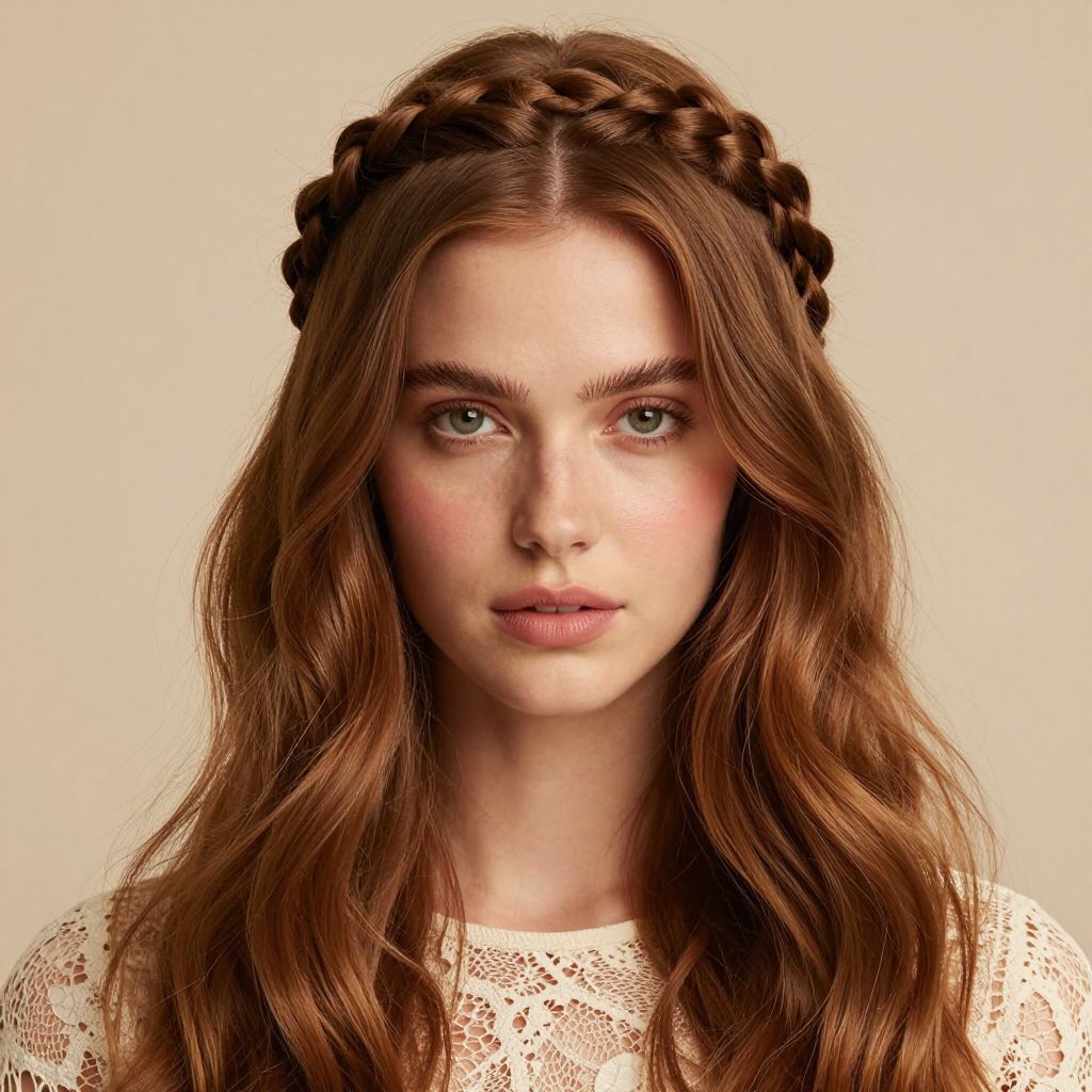 Crown Braids with Two Sections