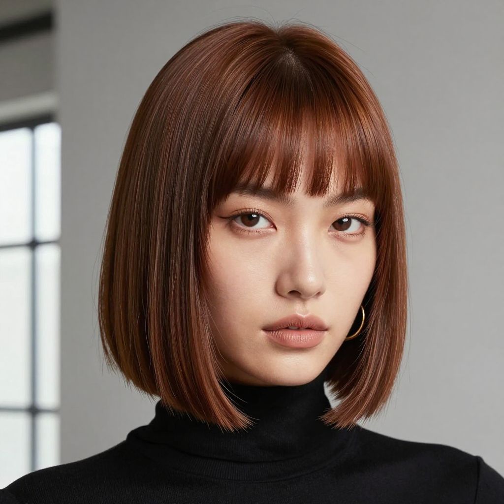 The Blunt Bob with Mini Bangs