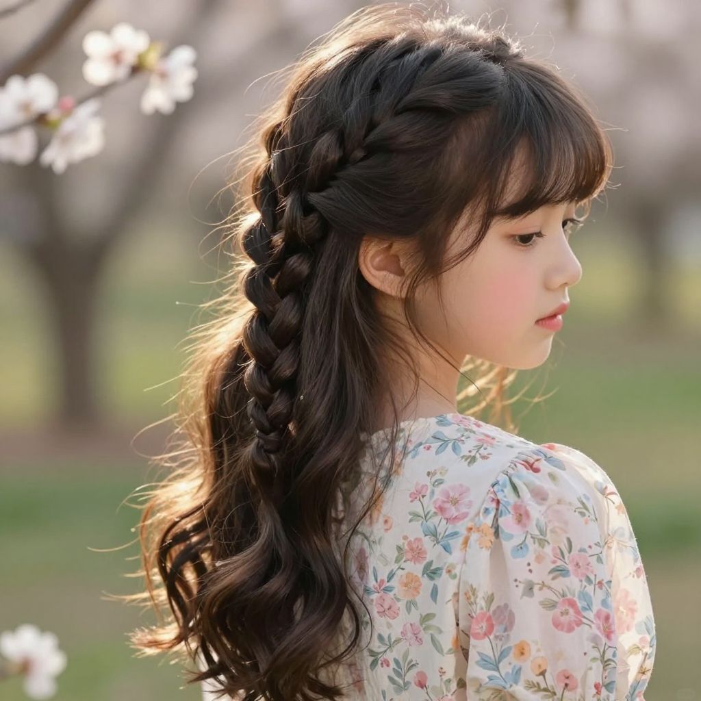 Fishtail Braid with Loose Strands