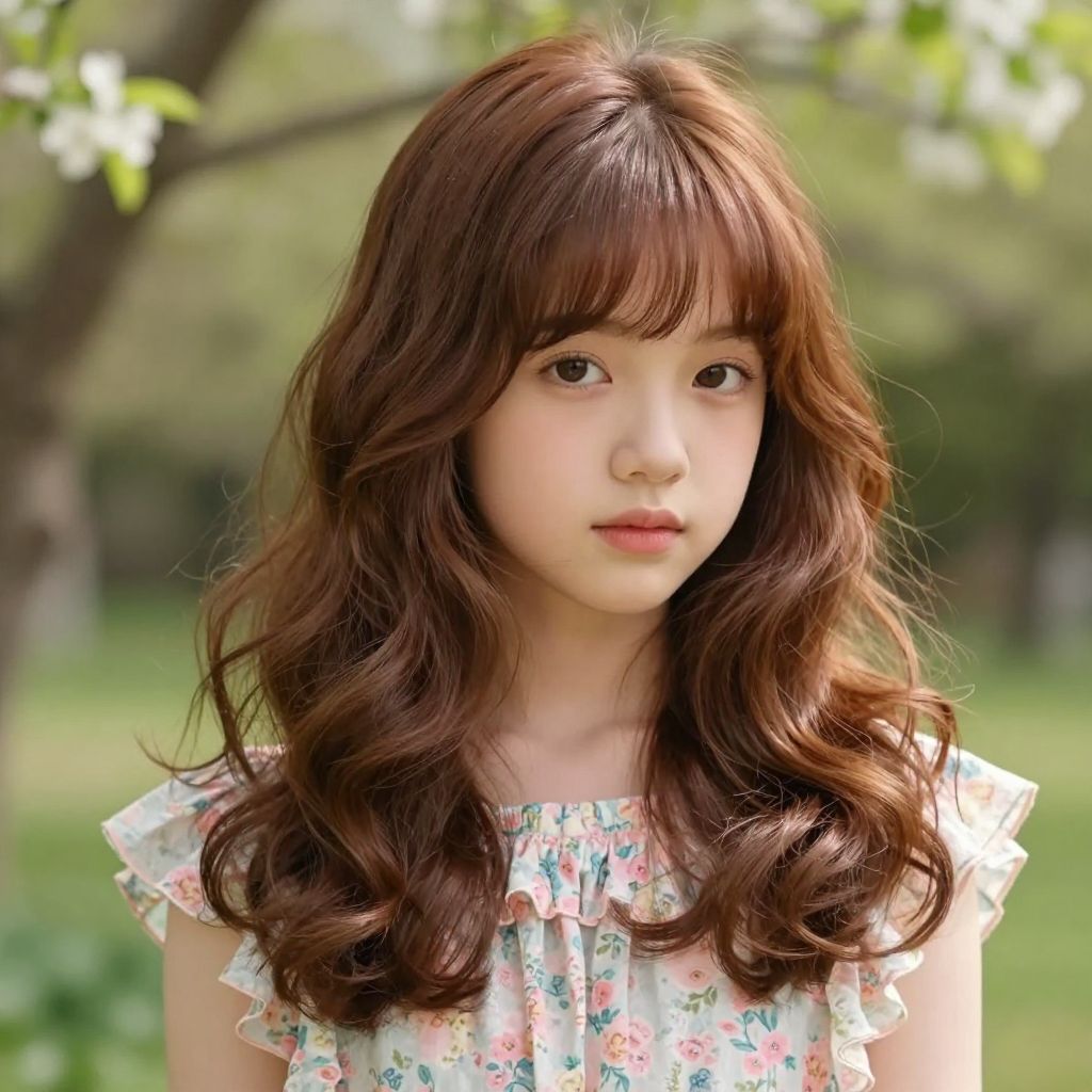 Side-Swept Bangs with Loose Waves