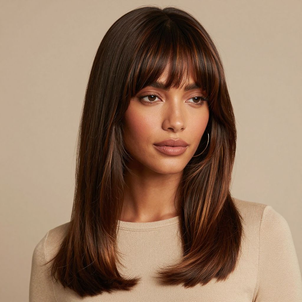Curtain Bangs with Straight Hair