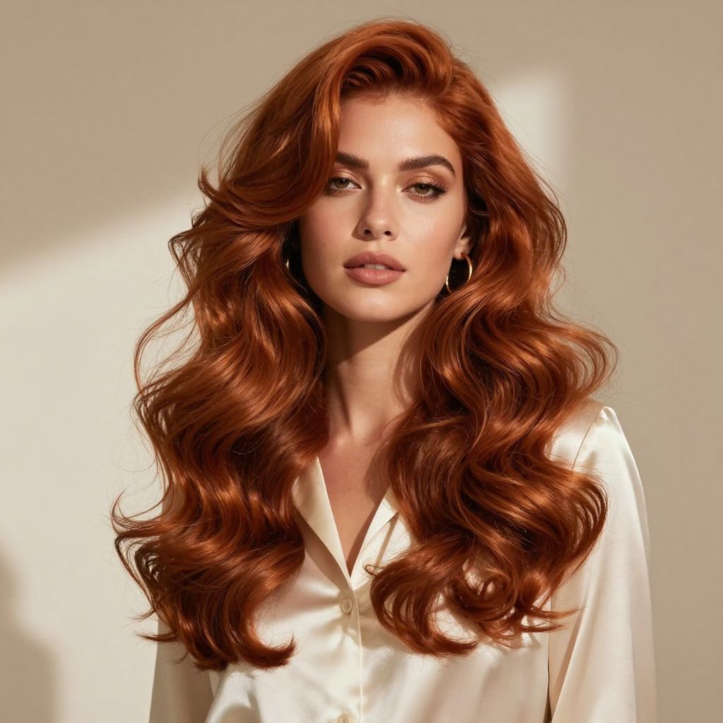 Voluminous Side Swept Curls