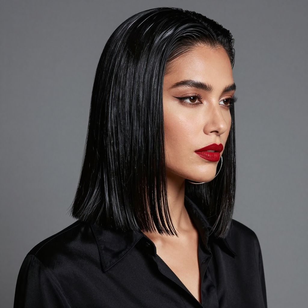 Slicked-Back Wet Look