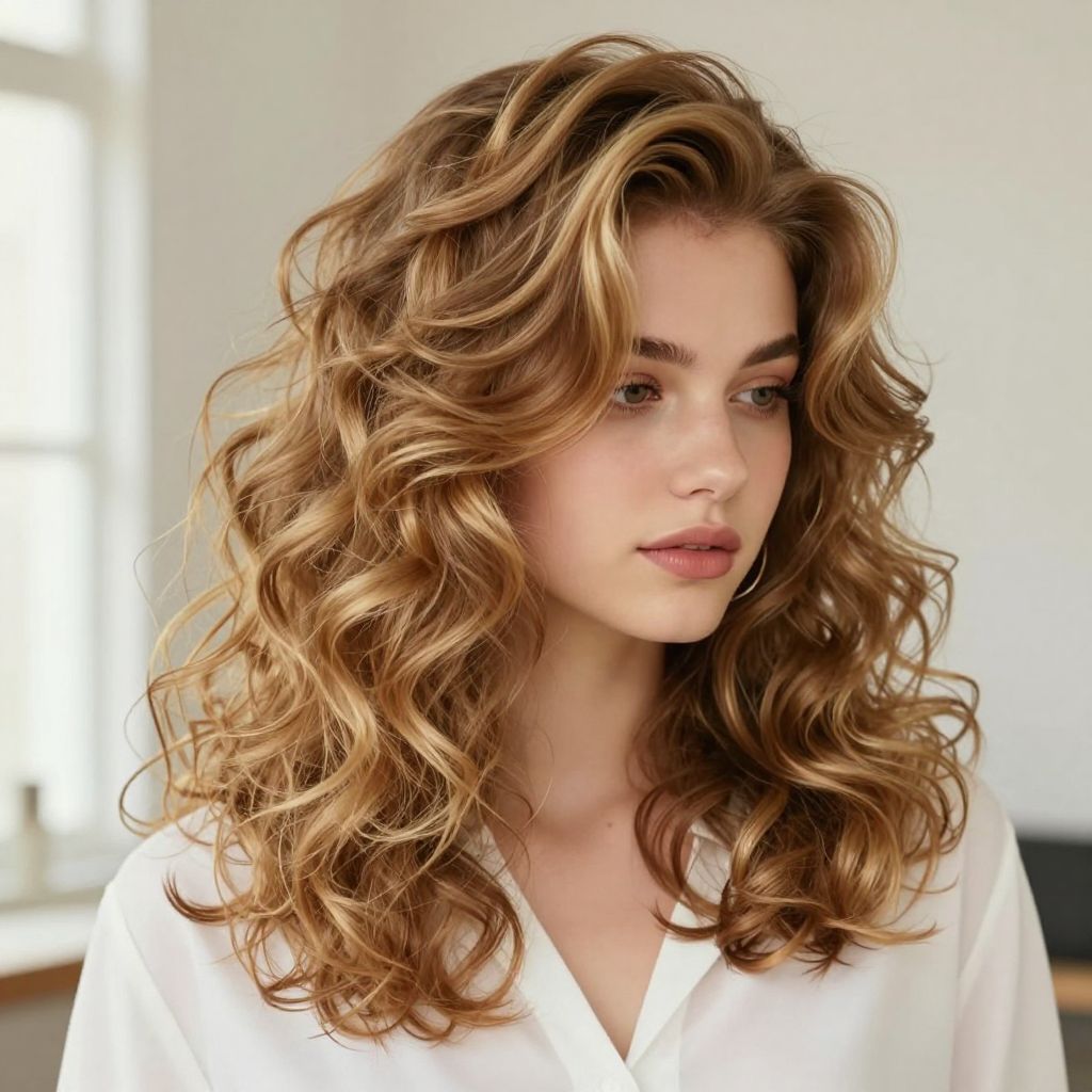 High-Volume Permed Hair