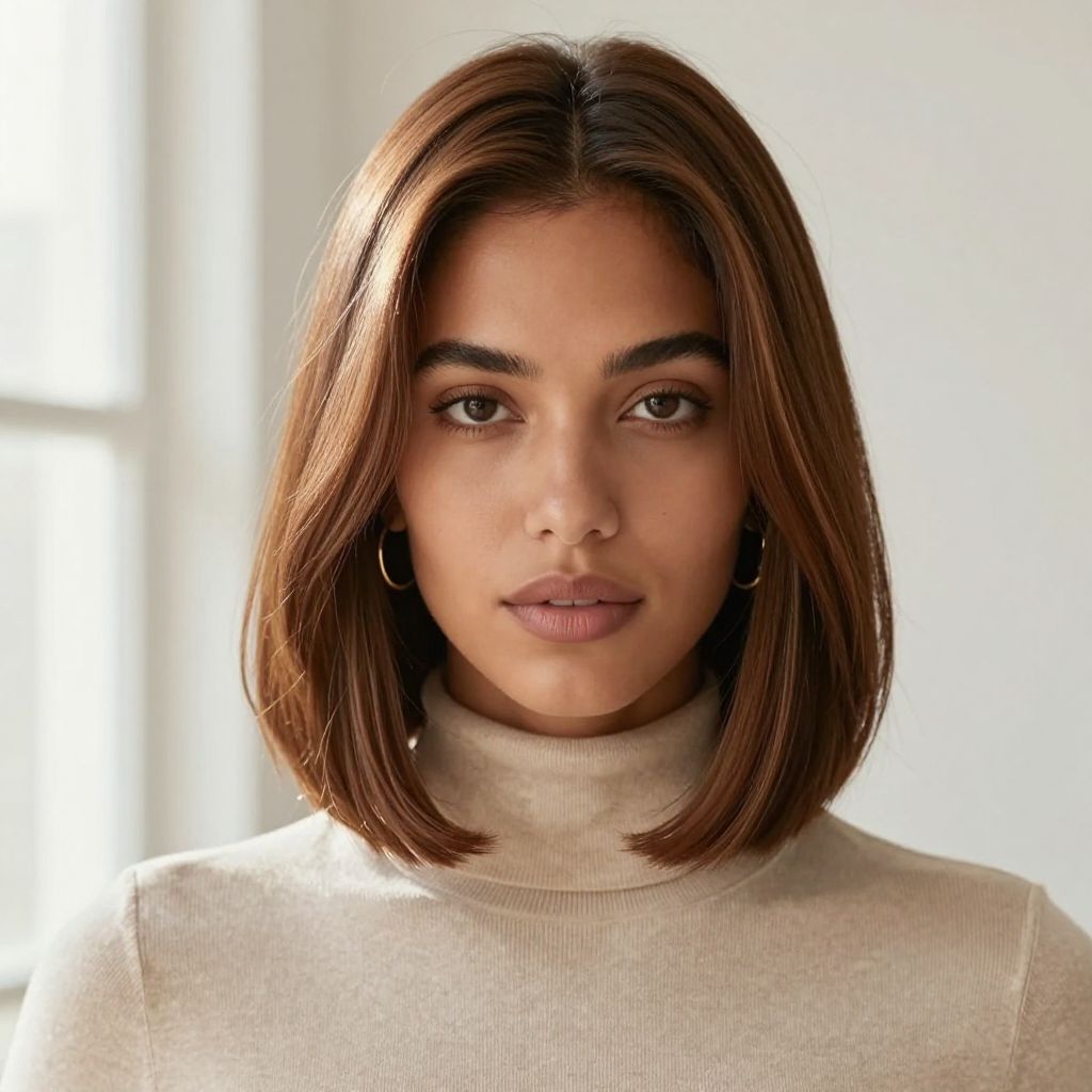 The Classic Middle-Parted Sleek Lob