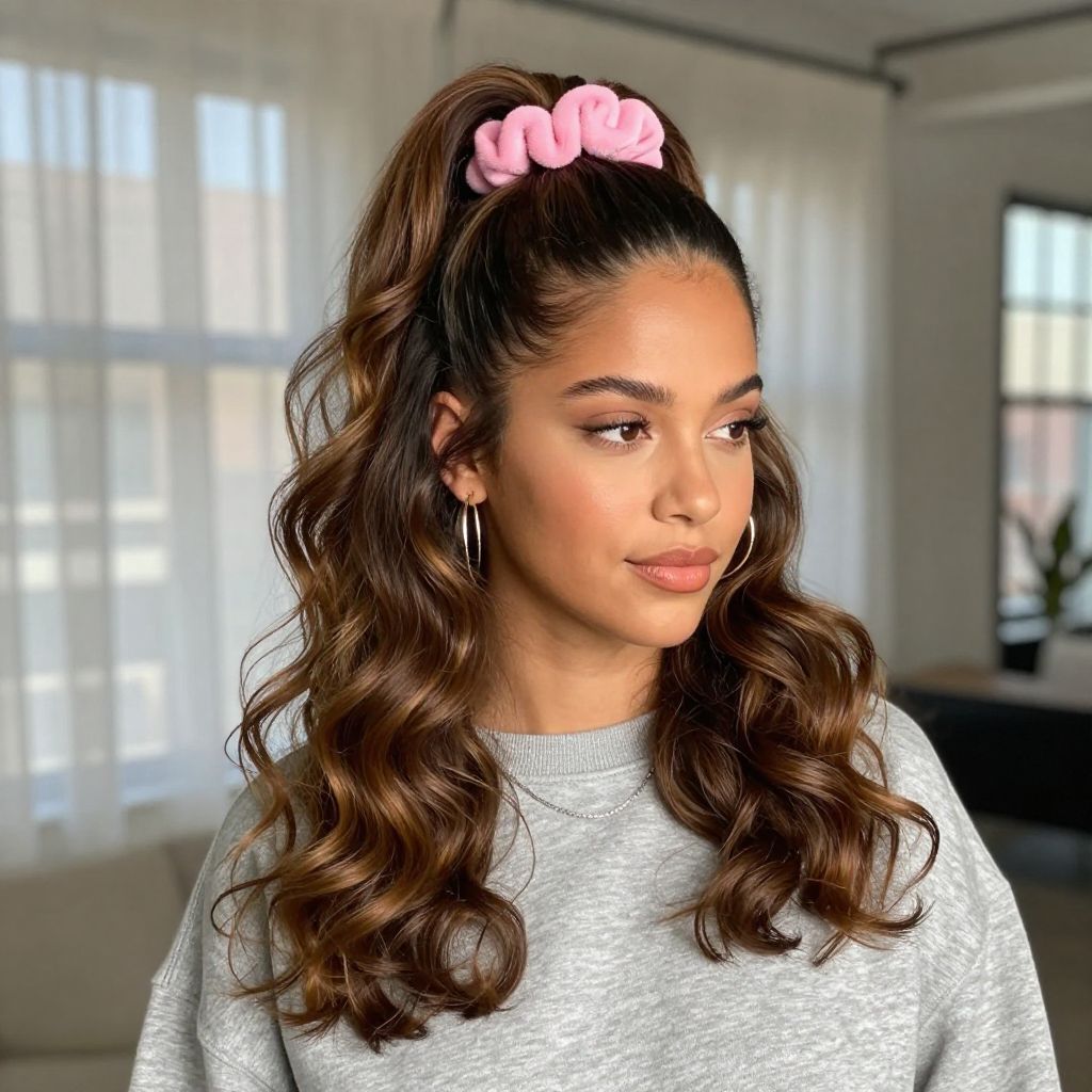 The Voluminous Scrunchie Ponytail