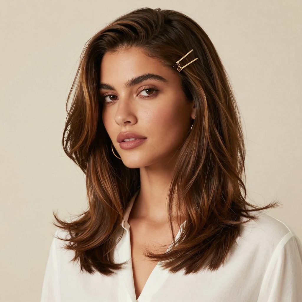 The Flipped-Out Ends with Barrette Accents