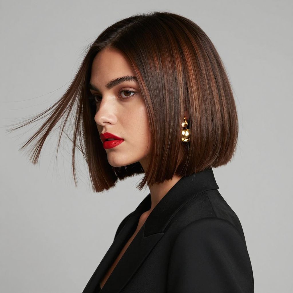 The Blunt Bob with Flicked Ends