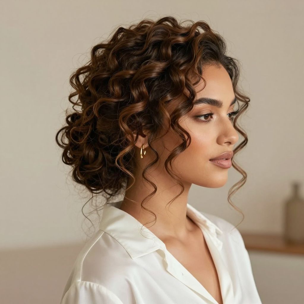Twisted Curly Updo
