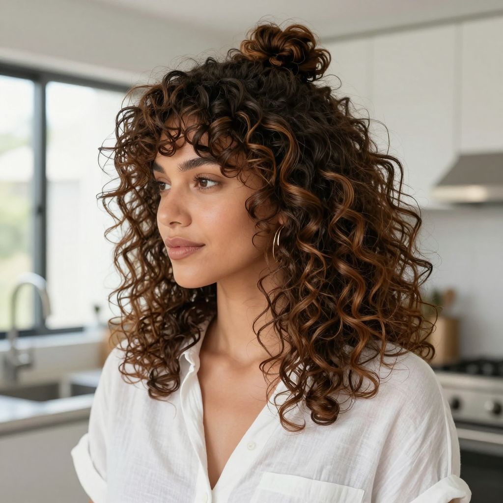 Messy Curly Bun