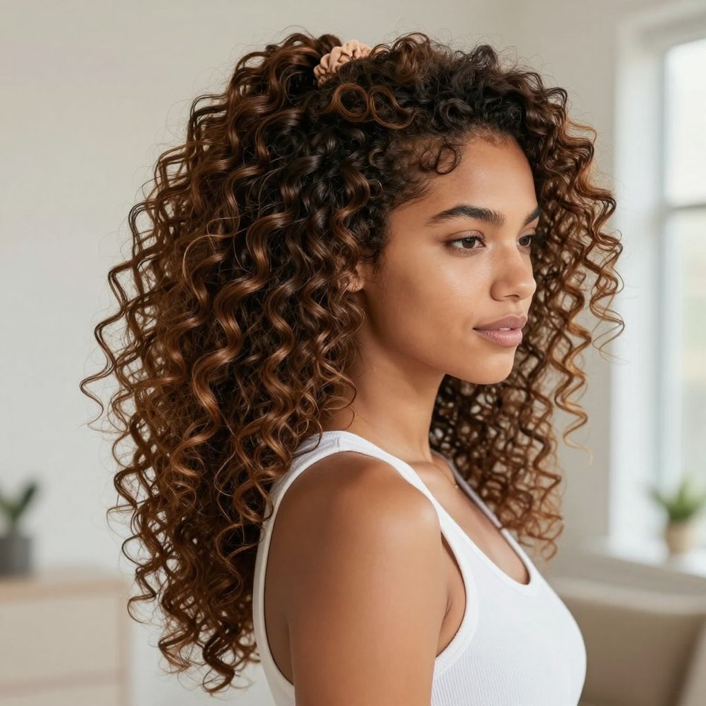 High Curly Ponytail