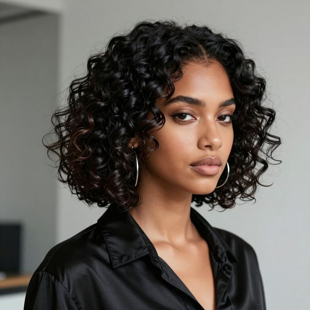 Curly Bob with Defined Ends