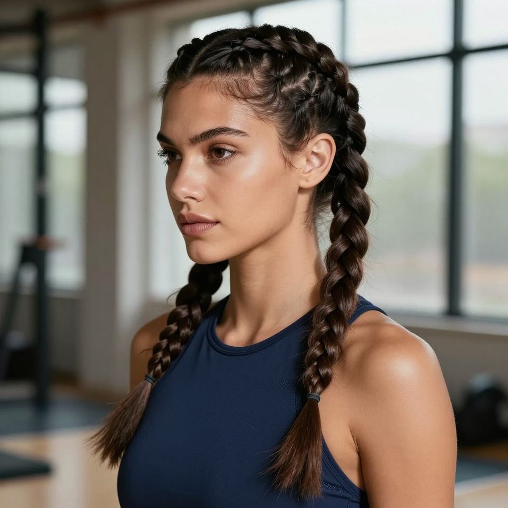 Double French Braids for Max Hold