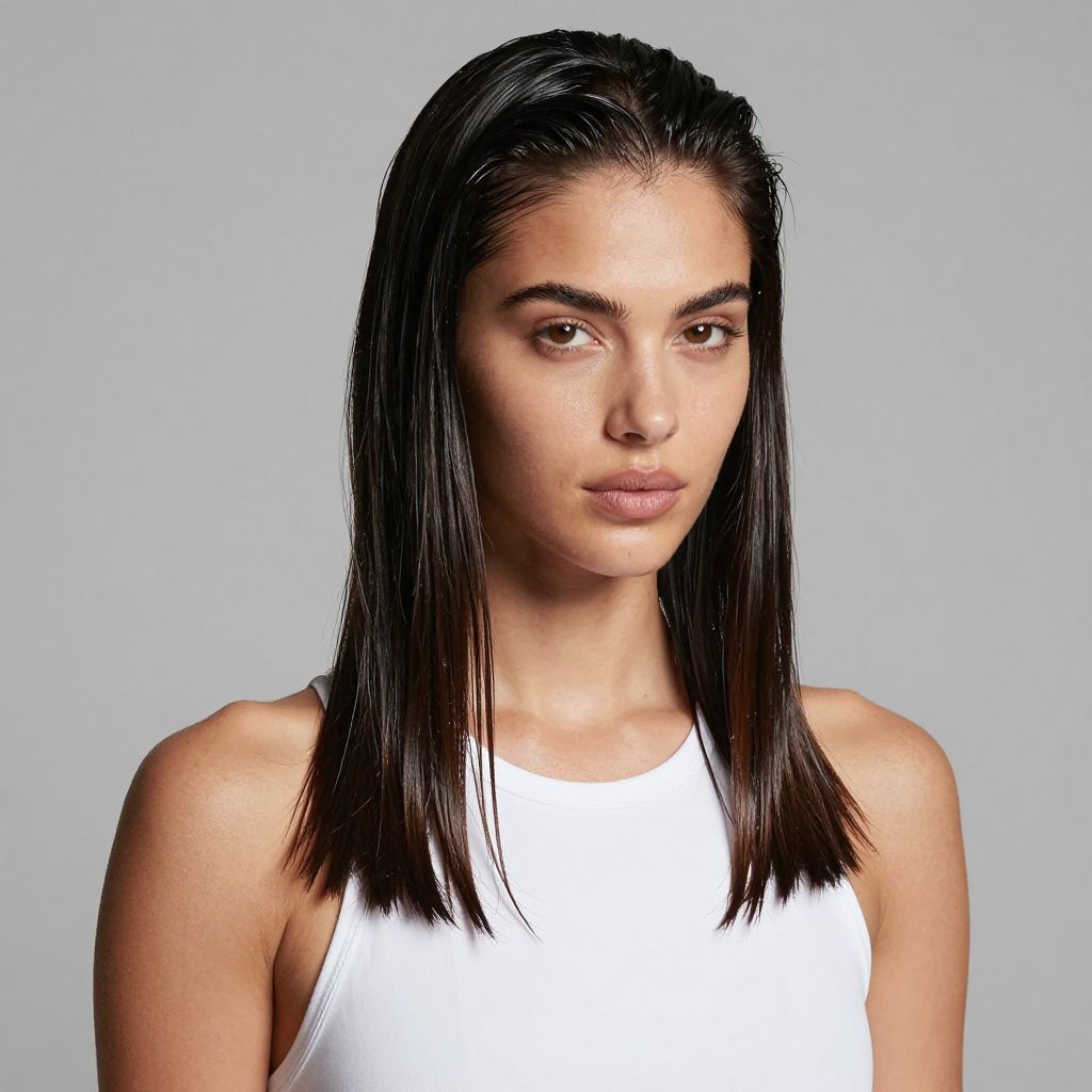 Slicked Back Wet Look