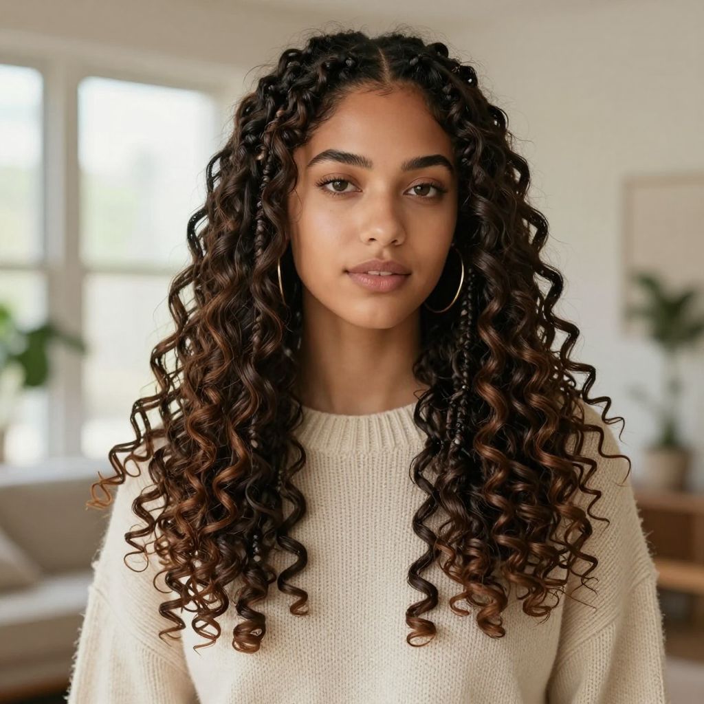Curly-Tip Faux Locs