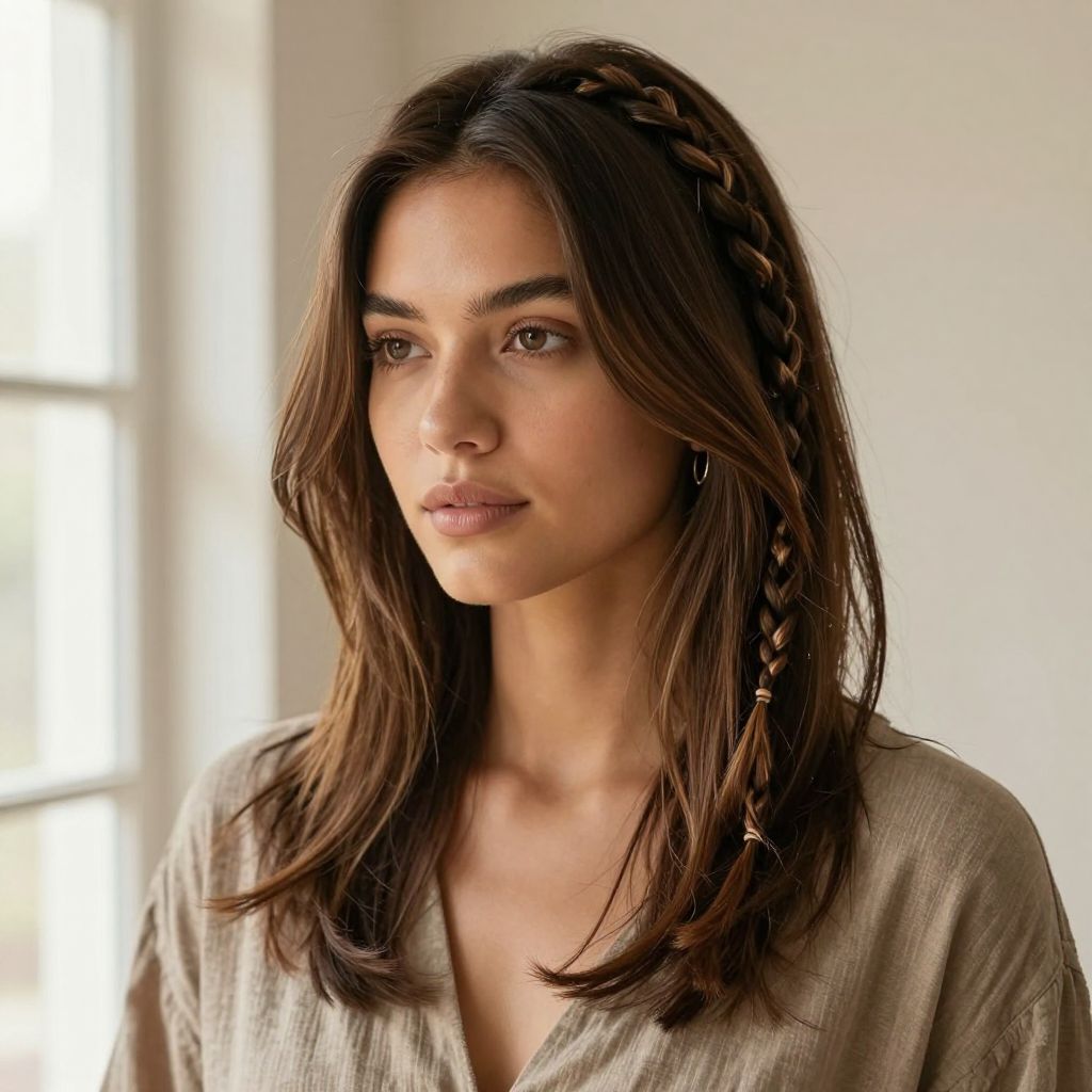 Viking Twisted Braids with Side Part