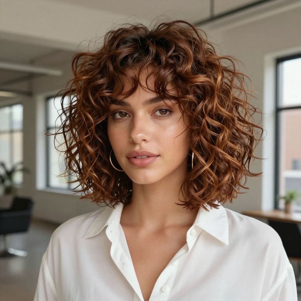 Short Shag with Vintage Curls