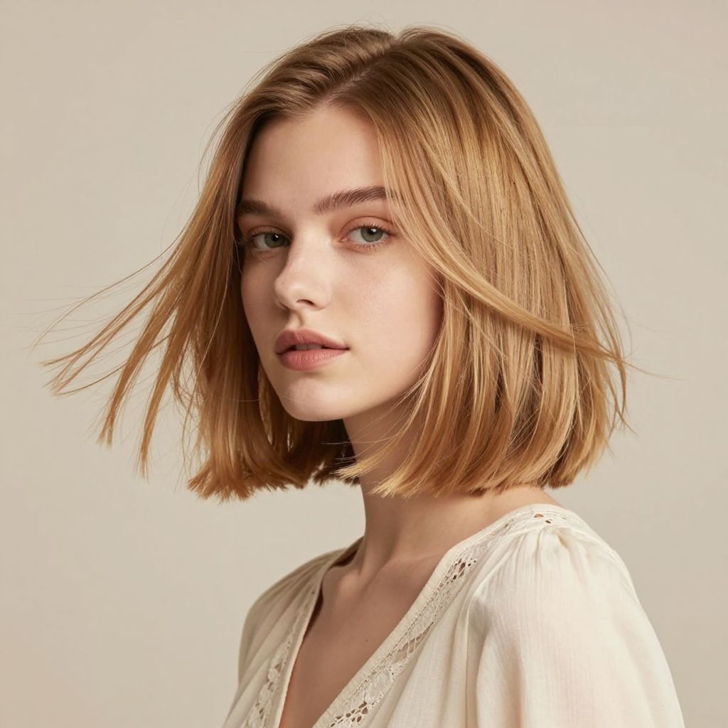 Soft Bob with Feathered Ends