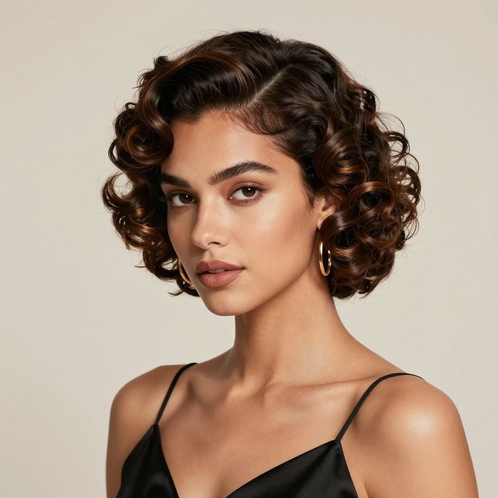 Very Short Retro Curls