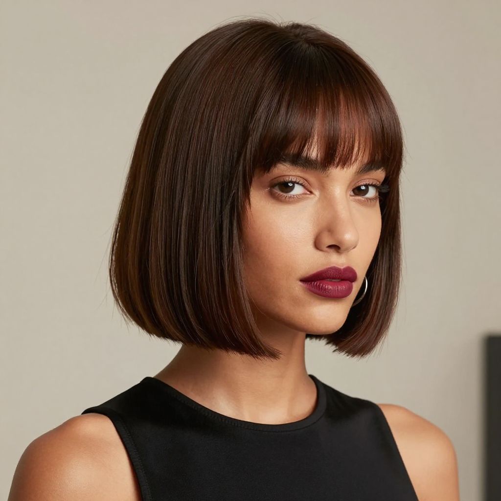 Short Bob with Blunt Bangs