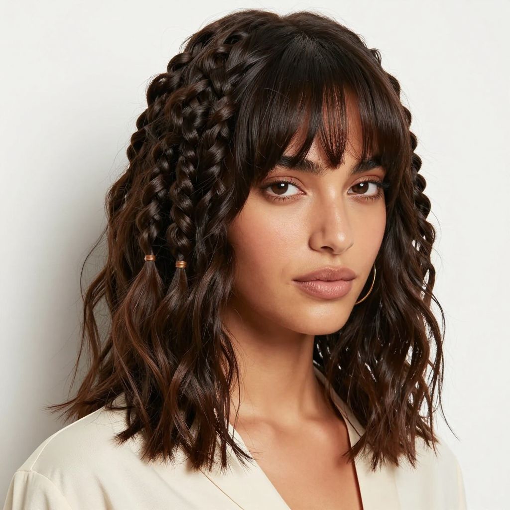 Flat Twists with Bangs