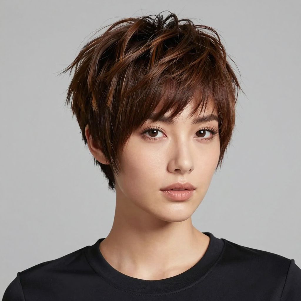 Pixie Cut with Textured Fringe