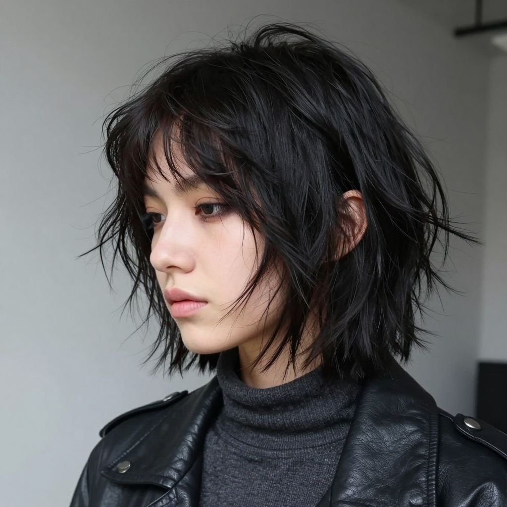 Tousled Bob with Razor Cut Ends
