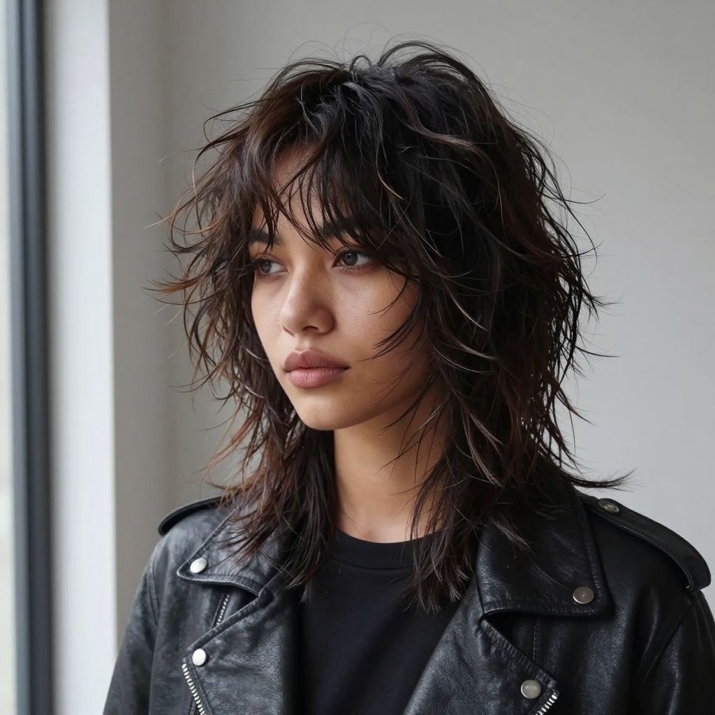Textured Shag with Black Highlights