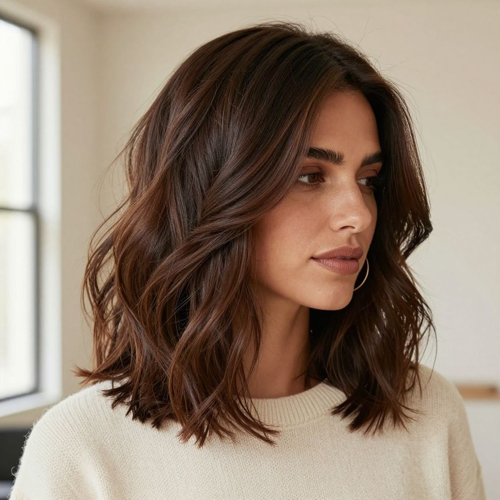 Side-Swept Textured Lob