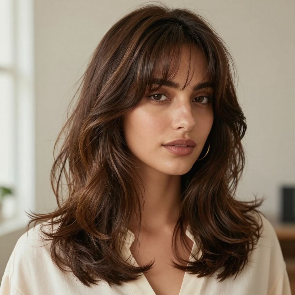 Curtain Bangs with Natural Flow