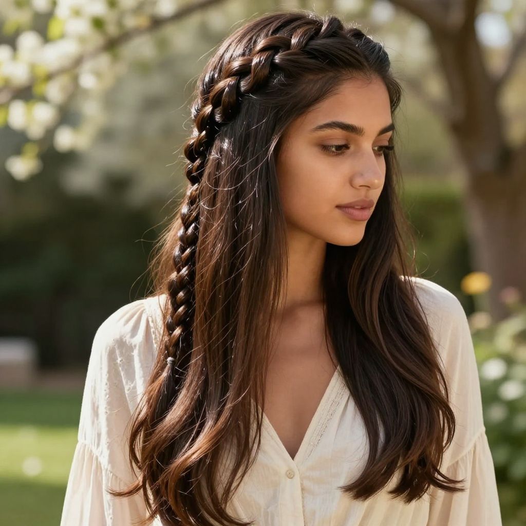 Braided Crown with Natural Shine