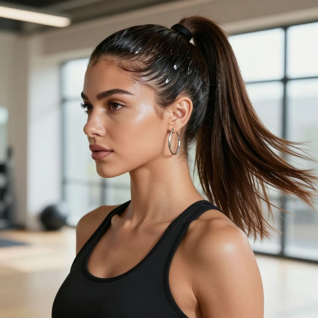 Textured Ponytail with Slick Roots