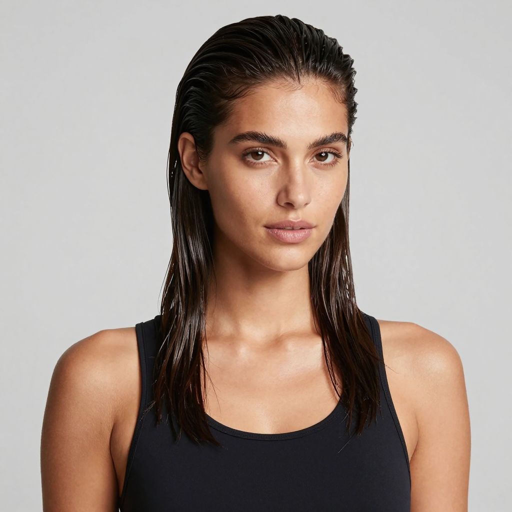 Slicked Back Wet Look
