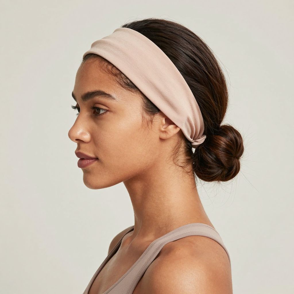 Headband With Low Bun